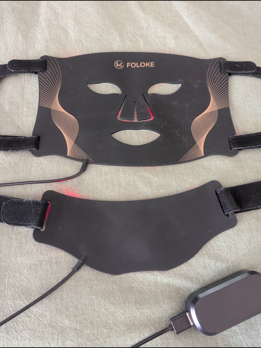Black LED Facial Mask for Women - Rejuvenating Skincare Tool